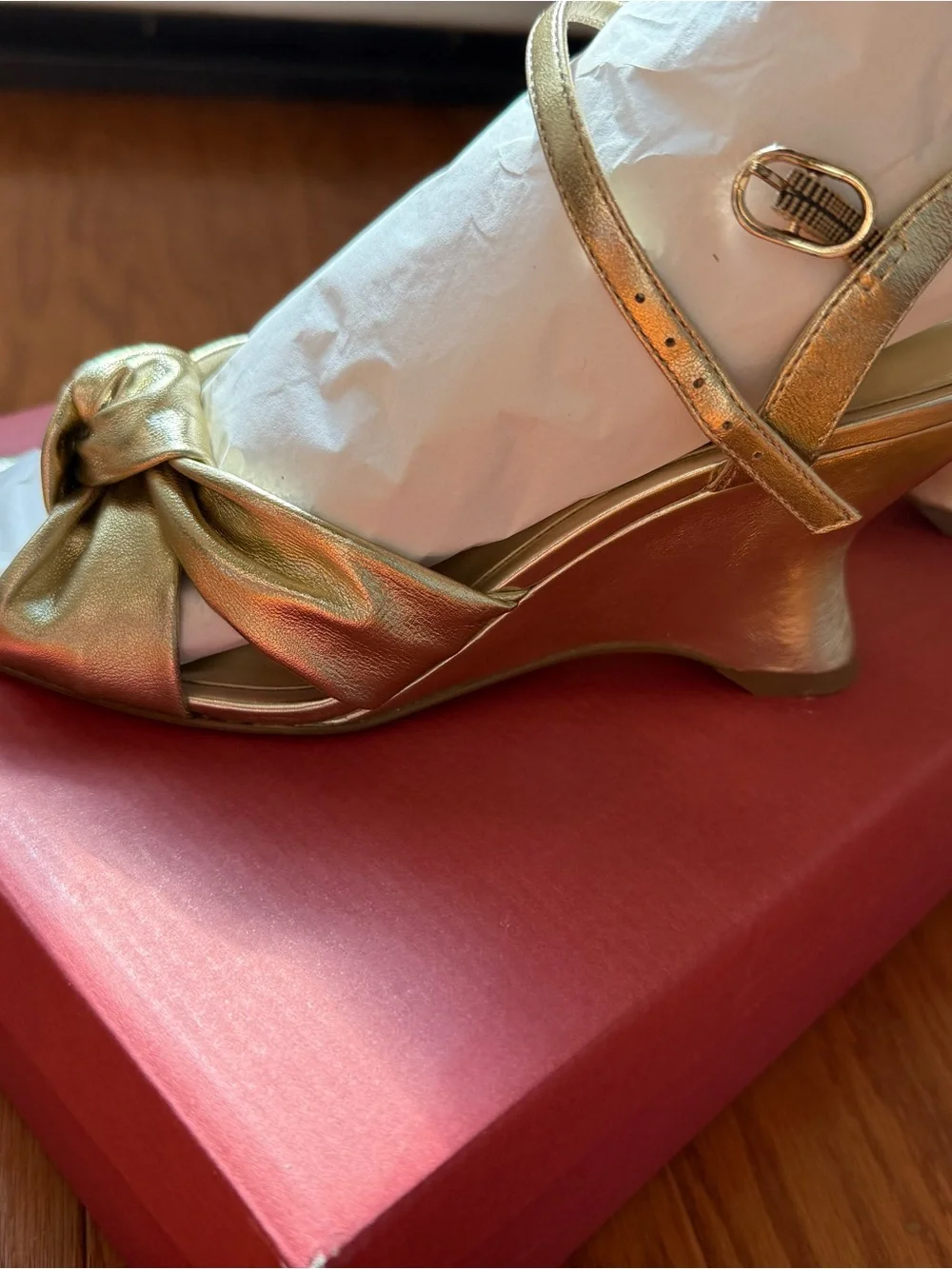 Maeve Knotted Sculptural Wedge Sandals